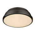 thumbnail image 5 of 2 Light Flush Mount in Classic Style 4.25 inches High By 14 inches Wide-Chrome Finish-Black  Shade Color Bailey Street Home 170-Bel-4159401, 5 of 9