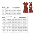 thumbnail image 5 of FYMNSI Mommy and Me Matching Family Outfits Casual Crew Neck A-Line Pleated Midi Dresses Baby Girl Cap Sleeves Dress Red (Baby Girl3-6M), 5 of 8