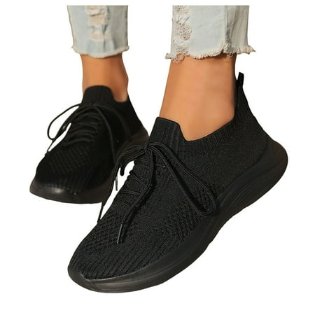 

MIASHUI Walking Shoes Running Shoes Black Sneaker Breathable for Student and Teenagers Womens Sneakers Black 8