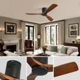 thumbnail image 4 of Tower Fan 52 Inch Flush Mount Ceiling Fan DC 3 Wood Fan Blade Noiseless Reversible Motor Smart Remote Control Without Light,Pedestal Fan, 4 of 9