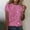 #32Pink, variant on Byworldtasic Womens Blouse Womens Full Sequin Tops Glitter Party Shirt Short Sleeve Sparkle Blouses Round Neck Loose Summer Tunic Shirts