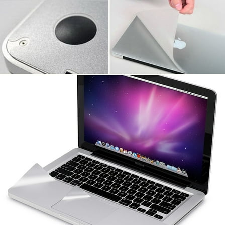 Macbook Sleeve 13.3 - Protective Case for Retina Macbook - Slim & Lightweight - Silver Body Guard Set