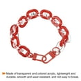 thumbnail image 3 of Uxcell 10" Acrylic Keychain Wristlet with Clasps Strap Link Bag Clip, Red, 3 of 6