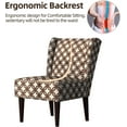 thumbnail image 2 of Bestier Armless Accent Chairs Slipper Chair, Comfy Wingback Corner Side Chair, Fabric Mid Century Modern Chair for Living Room Bedroom Office, Brown Plaid, 2 of 7
