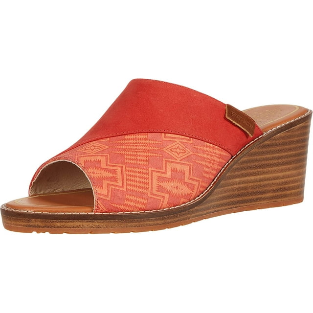 Pendleton Womens Arcata Wedge Sandals, Orange, 8 B(M) US