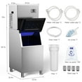 thumbnail image 6 of Ecojoy Commercial Ice Maker 550 Lbs/24H, 360 Lbs Large Storage Air-Cooled Commercial Ice Machine, 6 of 9