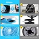 thumbnail image 2 of Ventilador con clip recargable por USB, flujo de aire potente, ventilador de mesa con clip silencioso de 3 velocidades, ajuste de 720 ° para oficina, camping, cochecito, automóvil, gimnasio JFHHH pequeña, 2 of 5