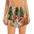 thumbnail image 2 of Goofa Holiday Christmas Stars Printed Women 2 in 1 Running Shorts,Quick Dry Athletic Workout Shorts,High Waisted Athletic Shorts with Liner Pockets-, 2 of 9