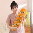 thumbnail image 2 of Kripyery Simulation Bread Plush Pillow Soft Lumbar Back Cushion Long Strip Plushie Sofa Cushion Funny Food Plush Stuffed Toy Throw Pillow Home Decoration, 2 of 8
