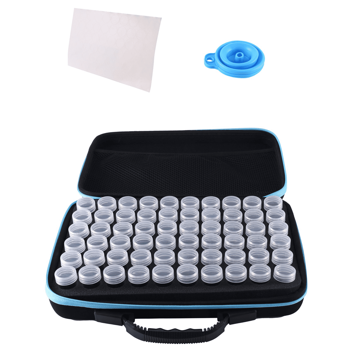 60 Slots Seed Storage Organizer,Sturdy Seed Organizer Storage Box with Zipper Bag and Label Stickers(Seeds Not Included)