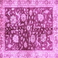 thumbnail image 1 of Ahgly Company Indoor Square Oriental Purple Traditional Area Rugs, 3' Square, 1 of 4