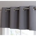 thumbnail image 2 of Nicole - 1 Straight Valance Curtain Panel - Premium Grommet Blackout Drape - Solid Thermal Insulated Draperies - Ideal for Any Room and Bedroom (54" W x 18" L, Light Grey), 2 of 2