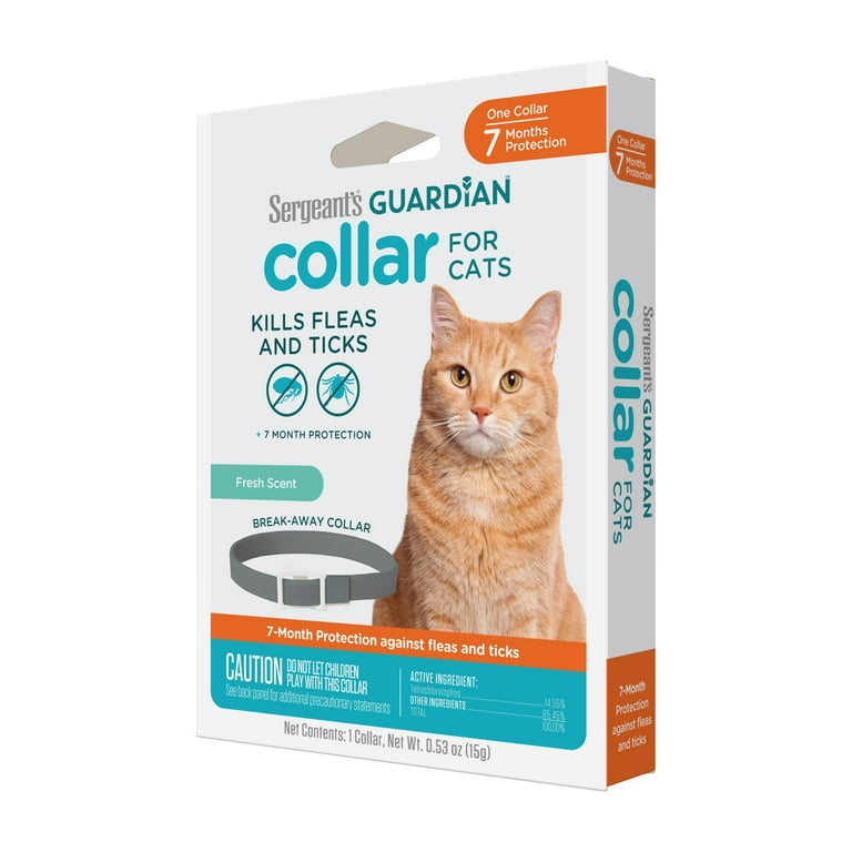 Sergeant s Guardian Flea Tick Collar for Cats 1 Count Walmart