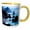 Yellow/White, variant on 3drose, South of Port Orford, Oregon Coast, 11oz Two-tone Yellow Mug