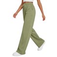 thumbnail image 5 of Womens Wide Leg Sweatpants | Winter Lounge Travel Pants Fall Fashion Outfits 2026 Clothes With Pockets Mint Green M, 5 of 6