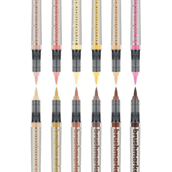 Karin Brushmarkers Pro Markers and Sets - Set of 12, Skin Colors