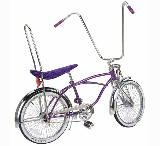 purple lowrider bike