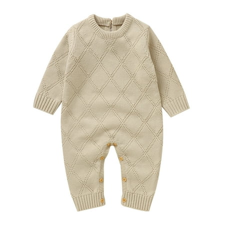 

Jumpsuits for Girls Kids Casual Crewneck Knit Cotton Long Sleeve Sweater Christmas Casual Skin-Friendly Unisex Baby Boy Girl Clothes