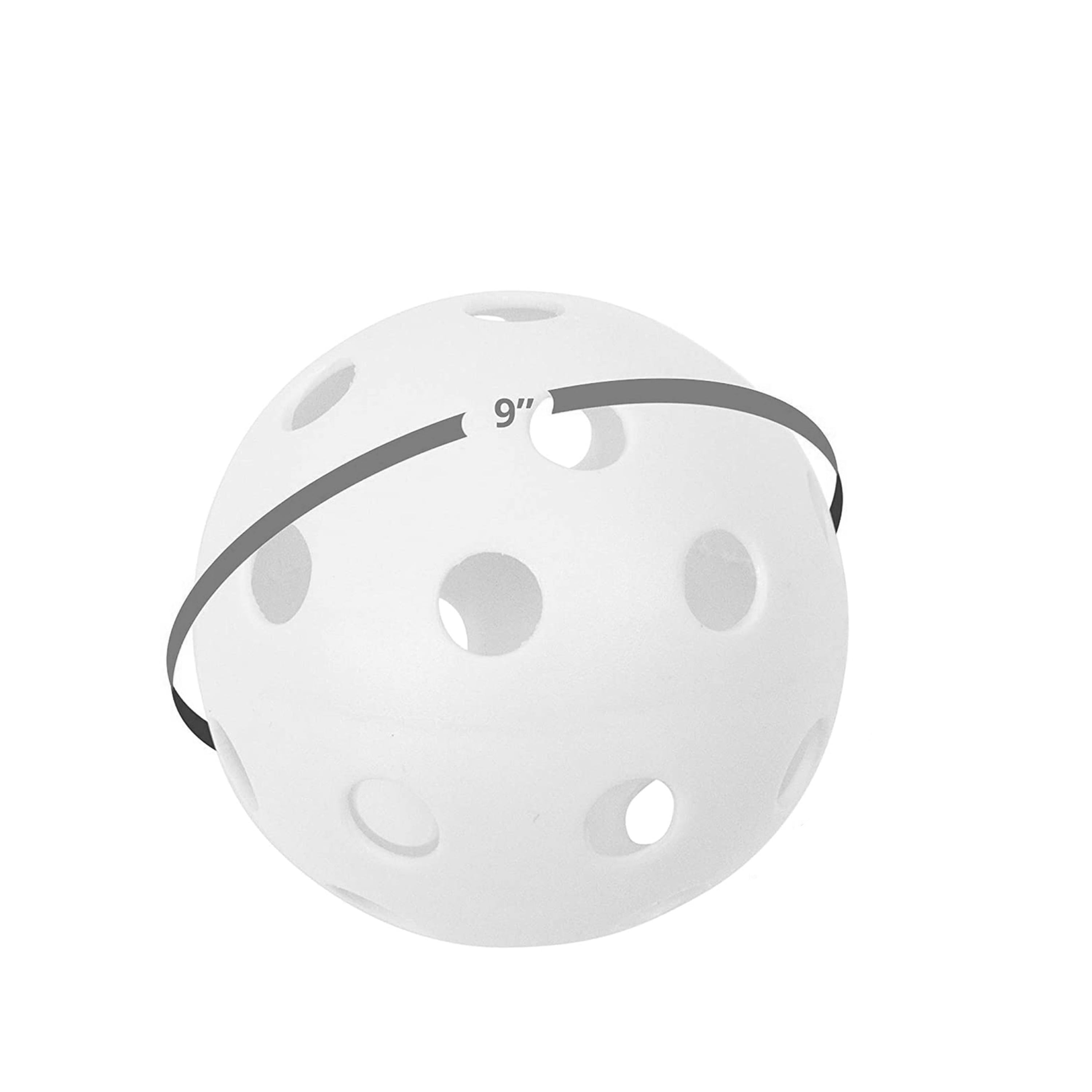 Athletic Works Uncrushable 9" Plastic Practice Baseballs, White, 24 Pack, 0.7 lbs, New