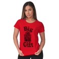 thumbnail image 3 of Funny Big Wrapped Christmas Present Womens Fitted Plus Size Graphic Tee Brisco Brands 2X, 3 of 5