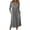 Gray summer dresses for women, variant on Button Casual 3/4 Sleeve Summer Dresses for Women 2026 A-Line Midi Dress with Pockets Flowy Pleated Tshirt Beach Sundress Black,S