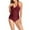 Wine, variant on Frostluinai Swimsuit Women One Piece Bathing Suit For Women Plus Size Swimsuit For Women Swimsuit Halter Plunge V Neck Monokini Ruched Tummy Control Suits Tropical Swimwear Suits