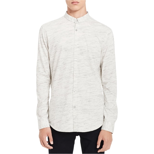Camiseta con botones Calvin Klein para hombre color blanco roto extragrande