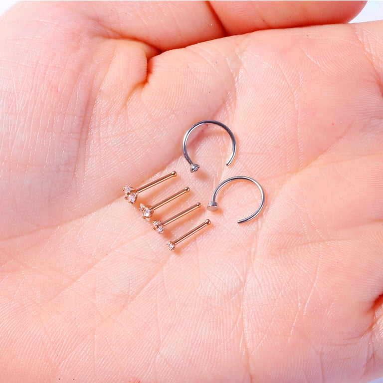 Bodyj4you 15pc professional piercing kit 18g 20g nose rings studs stainless steel body jewelry deals