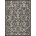 thumbnail image 2 of Nourison Garden Party Indoor/Outdoor Transitional Damask Charcoal 9'6" x 13' Area Rug, (10' x 13'), 2 of 7