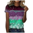 thumbnail image 1 of Pompotops Blouse Décontractée Ample pour Femme, Mode, Imprimée, Col Rond, T-Shirt, Chemises, Blouse, T-Shirt Imprimé, Liquidation, 1 of 5