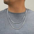 thumbnail image 2 of Nuragold 14K Real White Gold Solid Miami Cuban Link Chain Necklace 16"-30" (2.7mm-7mm) Italian Jewelry for Men & Women, 2 of 21