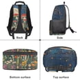 thumbnail image 5 of KUIFORTI Mushroom Moon Print Kids Backpack 17 Inch Large Capacity School Bag with Side Pockets for Elementary Primary Middle Back to School Essentials Gifts, 5 of 7