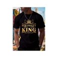 thumbnail image 1 of [Cool Birthday King Tee] Casual Birthday King Men's Short-sleeved T-shirt - Comfortable and Versatile Daily Spring and Summer Clothing, 1 of 7