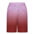 thumbnail image 4 of Men Casual Fashion Printing Shorts with Pockets Elastic Waist Beach Pants Cargo Shorts Men S, 4 of 6