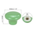 thumbnail image 2 of 38x28mm Ceramic Drawer Knobs, 10 Pack Mushroom Shape Door Pull Handles Green, 2 of 6