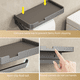 thumbnail image 5 of Caja de papel higiénico Caja de cenizas montada en la pared Soporte de papel higiénico sin perforaciones para el hogar Estante de almacenamiento de papel higiénico, 5 of 5
