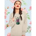 thumbnail image 2 of A Tropical Artichoke Sweatshirt Women -Fab Funky Designs, Female Medium, 2 of 4