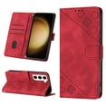thumbnail image 1 of Nalacover Wallet Case for Samsung Galaxy S23 Plus, Skin-Friendly PU Leather Shoulder Strap Lanyard Crossbody Magnetic Clasp Flip Folio Cover with Card Slots Holder Kickstand Shockproof Case,Red, 1 of 9