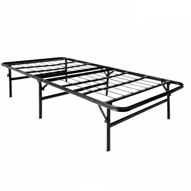 Structures Highrise Foldable Bed Frame, High Rise Metal Bed Frame With Headboard Brackets