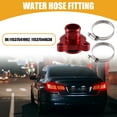 thumbnail image 2 of Unique Bargains 1 Set 11537541992 Car Engine Coolant Hose Fitting with Clamp for BMW 330i 330xi 2006 Aluminum Red, 2 of 6