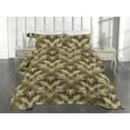thumbnail image 2 of Ambesonne Abstract Quilted Coverlet 3 Pcs, Floral Pattern Trippy Art, Queen Size, Charcoal Grey Pale Camel, 2 of 4