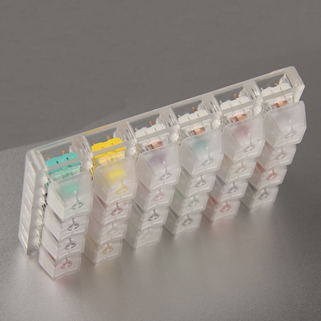 Cherry MX Switch Tester Switch Sampler Mechanical Keyboards Kailh Box 24-Key Switch Testing Tool, with acrylic base