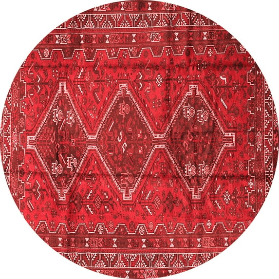 Ahgly Company Indoor Round Persian Red Traditional Area Rugs, 5' Round