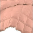 thumbnail image 3 of DNG Creations 1 Piece Pom Pom Box Design Comforter 550 GSM All Season White Vintage Pom-Pom Fringe ( Oversized Queen Size ) 100% Egyptian Cotton, Solid Peach Colour, 3 of 5