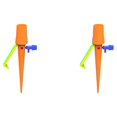 thumbnail image 2 of VONKY 8/12pc PVC Automatic Watering Irrigation Spike Garden Cone Drip Sprinkler Plant 6 2Set, 2 of 6