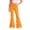 Orange, variant on Girls Flare Pants 70s Classic Casual Y2k Five-Pointed Star Print Bootcut Pants Bell Bottoms Trousers with Pockets 5-16 Years