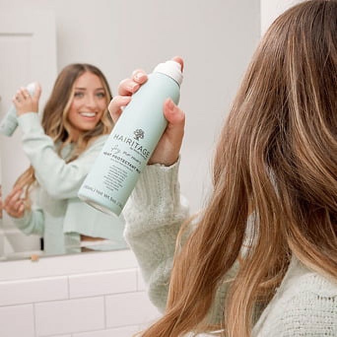 Hairitage Heat Protectant Spray for Re-Heat Styling, Up to 450F, 5 oz
