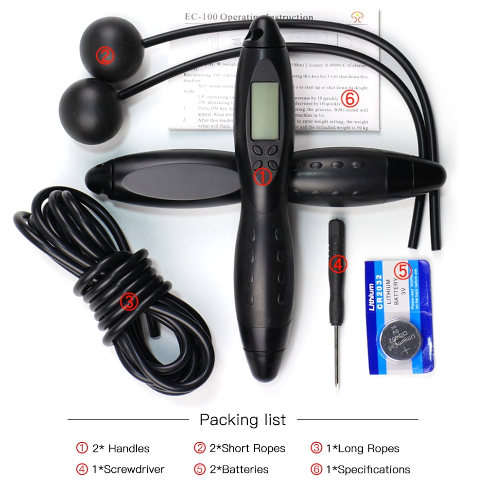 Romacci Wireless Jump Ropes with Electronic Jump Counter Calorie Counter Timer Sports Fitness for Indoor & Outdoor Use