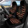 thumbnail image 2 of Binienty Elk American Flag Vehicle Seat Covers Front And Back with 15 Inch Steering Wheel Cover Non-Slip Auto Armrest Pad Seat Belt Covers Keychain 14 Pack Car Interior Accessories Set​, 2 of 7