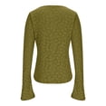 thumbnail image 6 of Fall Floral Print Long Sleeve Slim Fit Base Layer Shirt Top for Women Going Out Tops Thermal Warm Layering Piece | CSEONE,Green XL, 6 of 9